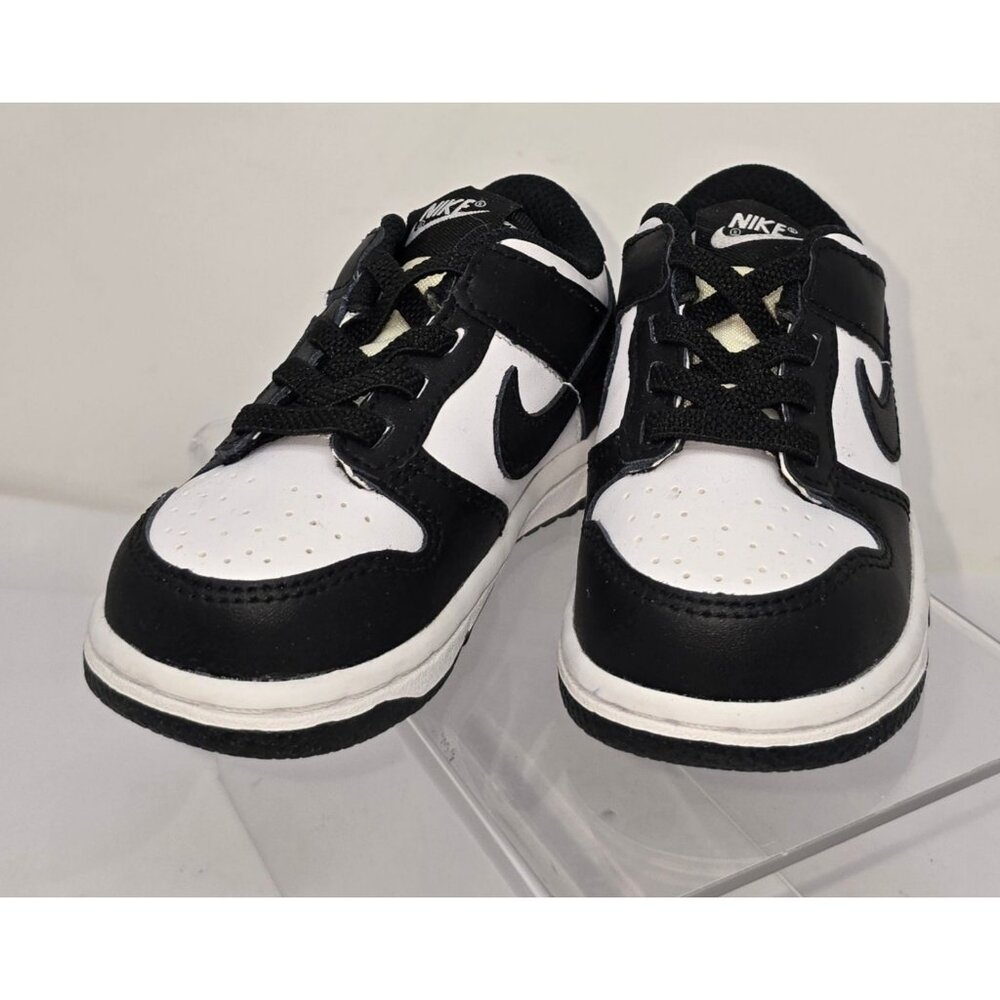 Nike Dunk Low Toddler Shoes 6C White Black Panda Colorway Durable Stylish - Picture 4 of 10